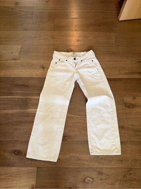 Urban Outfitters BBG White Low Rise Straight-Leg Jeans